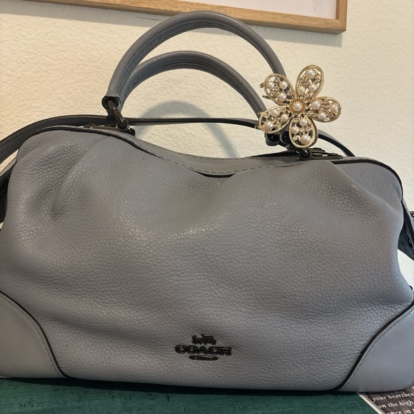 Coach Women's Lane Satchel Mist Blue Pebble Leather Model 69621
#coach #spring 🤍 - Picture 2 of 8